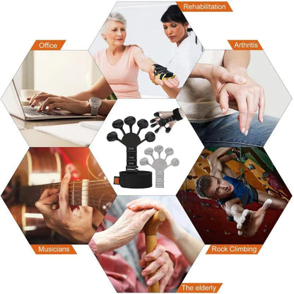 Finger Gripper Guitar Finger Exerciser 6 Resistant Strength Trainer Recovery Physical Equipment Hand Strengthener for Patients