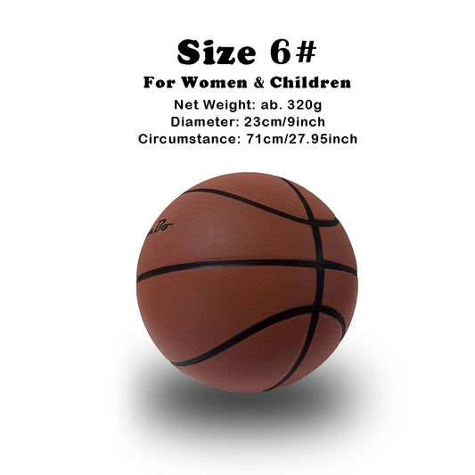 Grooved Silent Basketball 29.5''/27.9''Foam Basketball Indoor Training Silent Ball Dribbling Quietly Bounce Basketball No Noise